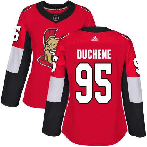 Adidas Ottawa Senators 95 Matt Duchene Red Home Authentic Women Stitched NHL Jersey